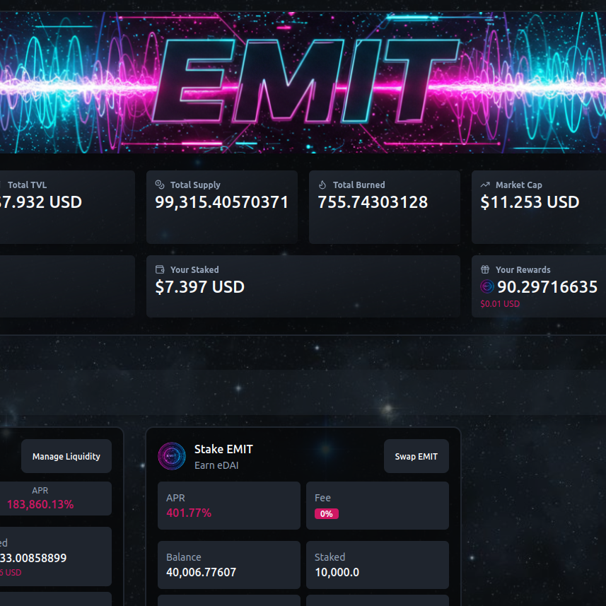 EMIT Farming Interface